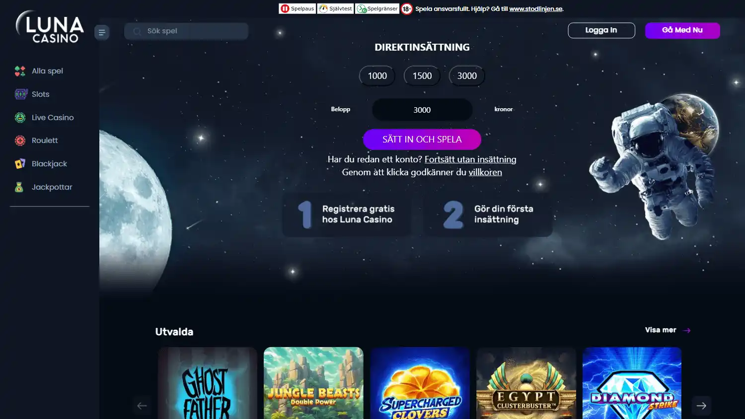 LunaCasino SE screenshot 1