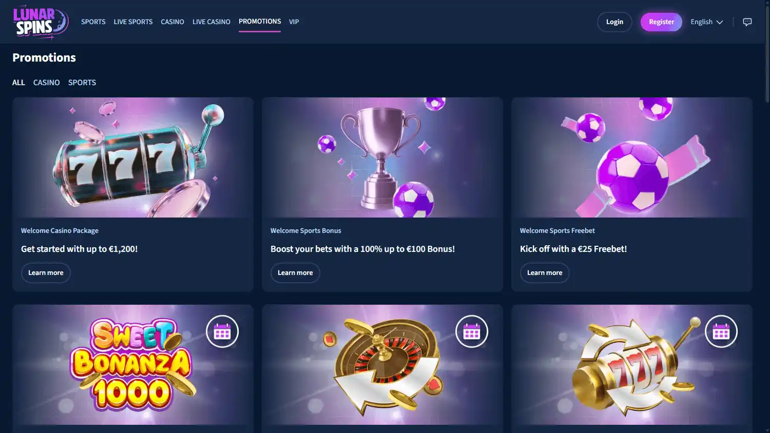 Lunar Spins Casino screenshot 3