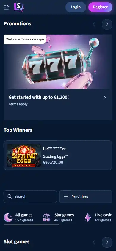 Lunar Spins Casino screenshot 4
