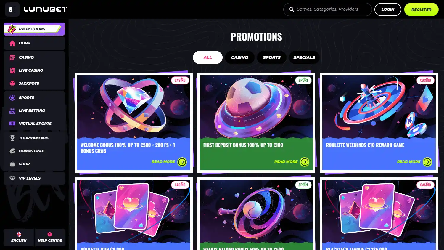 LunuBet Casino screenshot 3