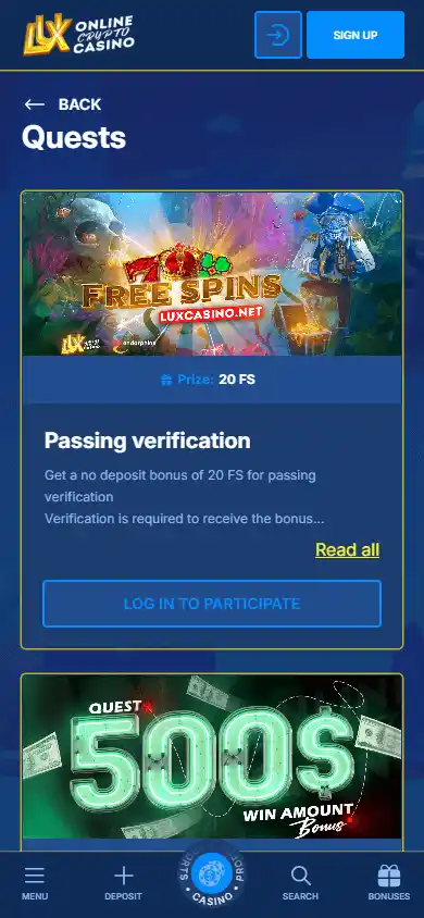 Lux Casino screenshot 6