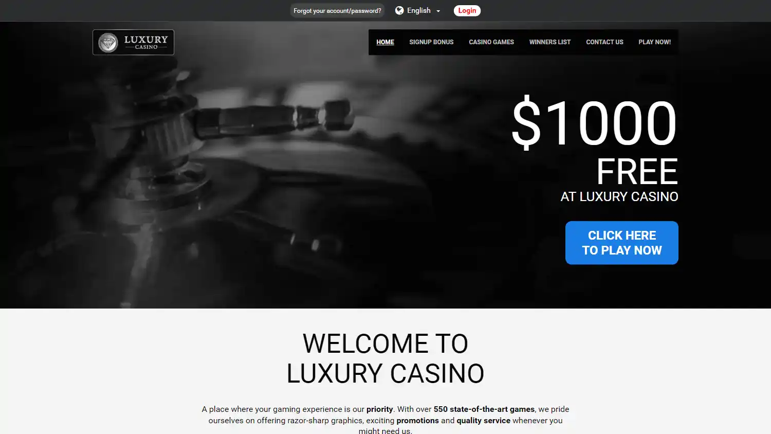 Luxury Casino UK screenshot 2
