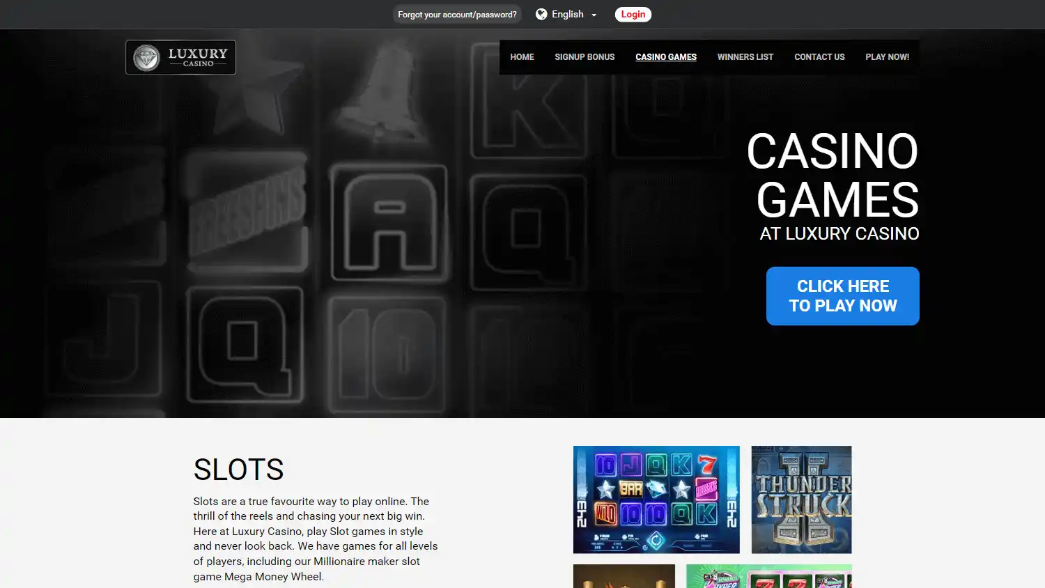 Luxury Casino UK screenshot 3