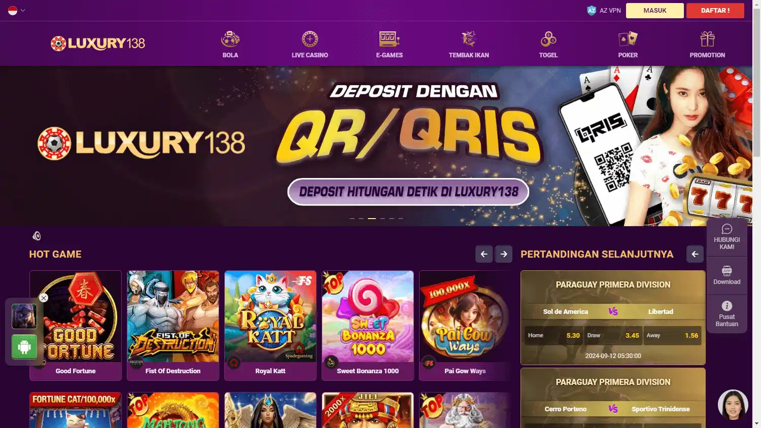 LUXURY138 Casino screenshot 1