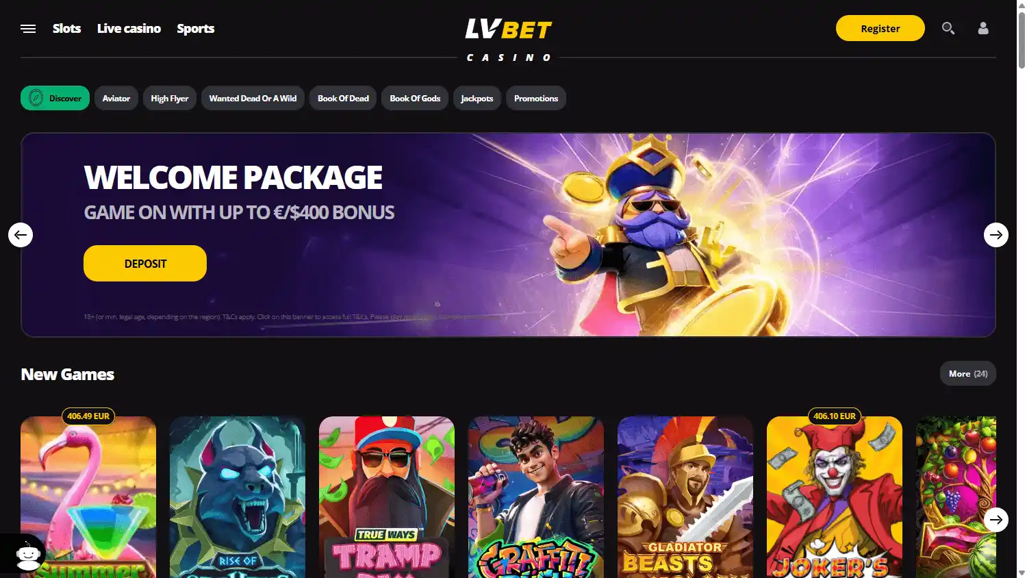LVbet Casino screenshot 1