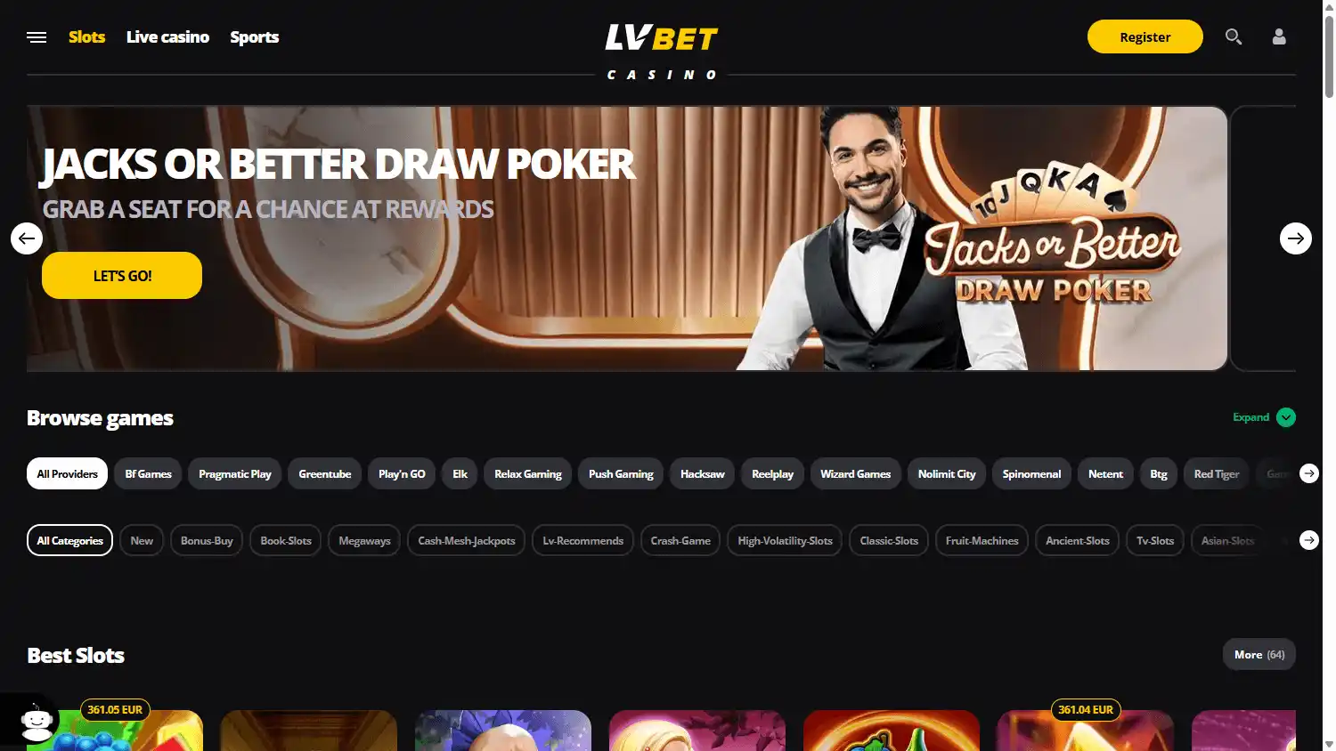 LVbet Casino screenshot 2