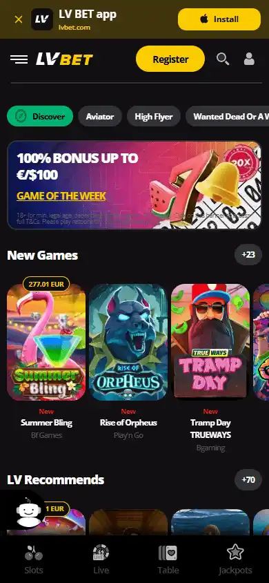LVbet Casino screenshot 4