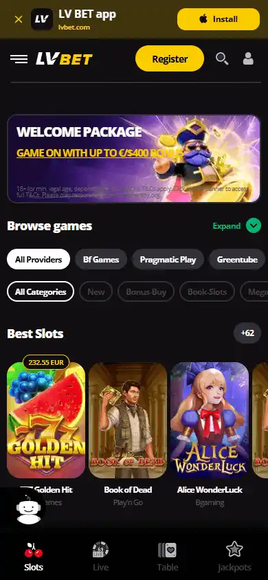 LVbet Casino screenshot 5