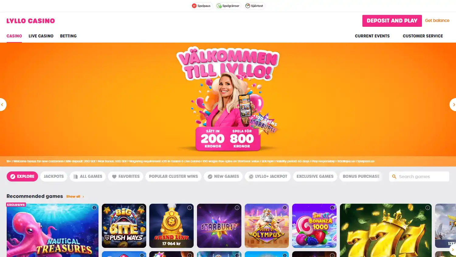 Lyllo Casino screenshot 2