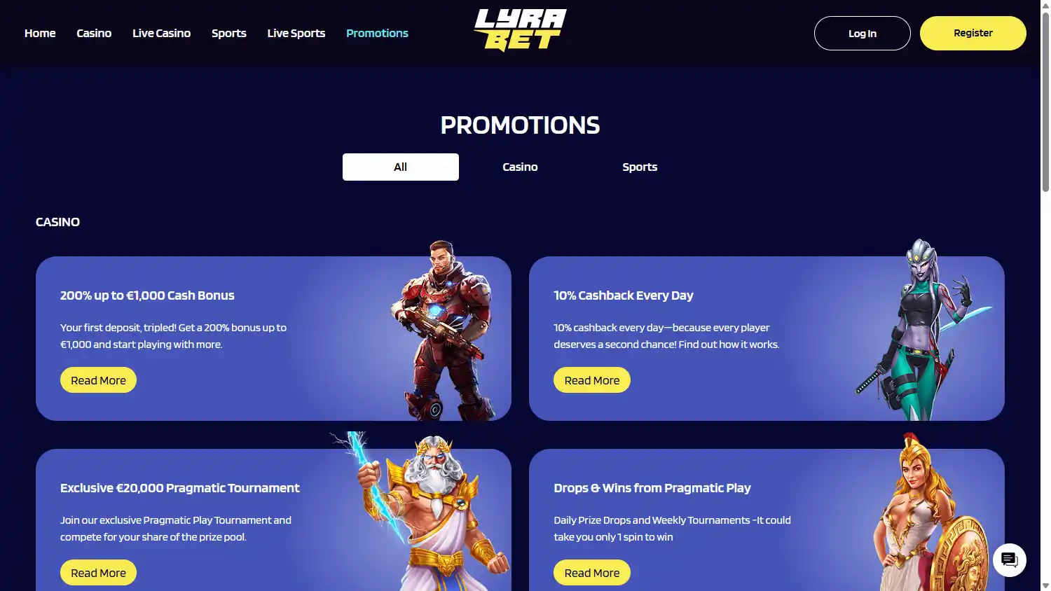 LyraBet Casino screenshot 3