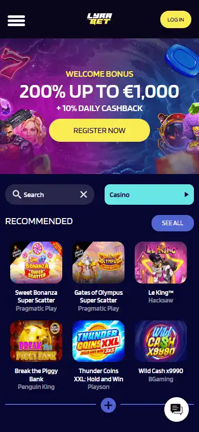 LyraBet Casino screenshot 4