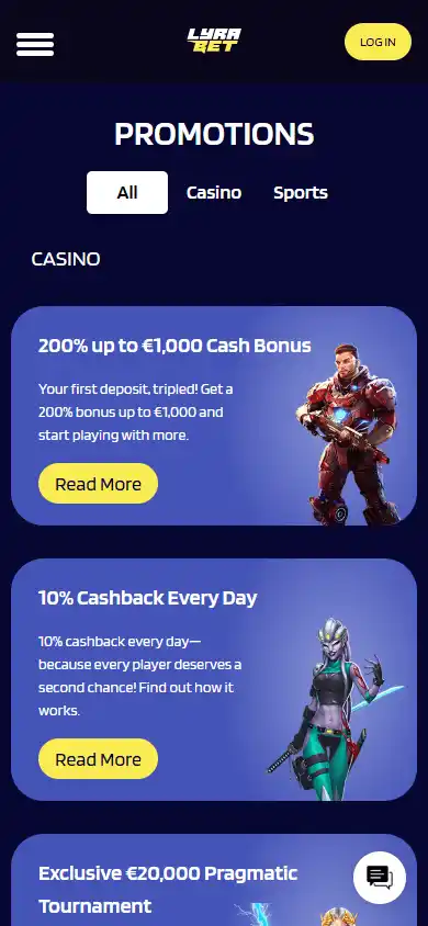 LyraBet Casino screenshot 6