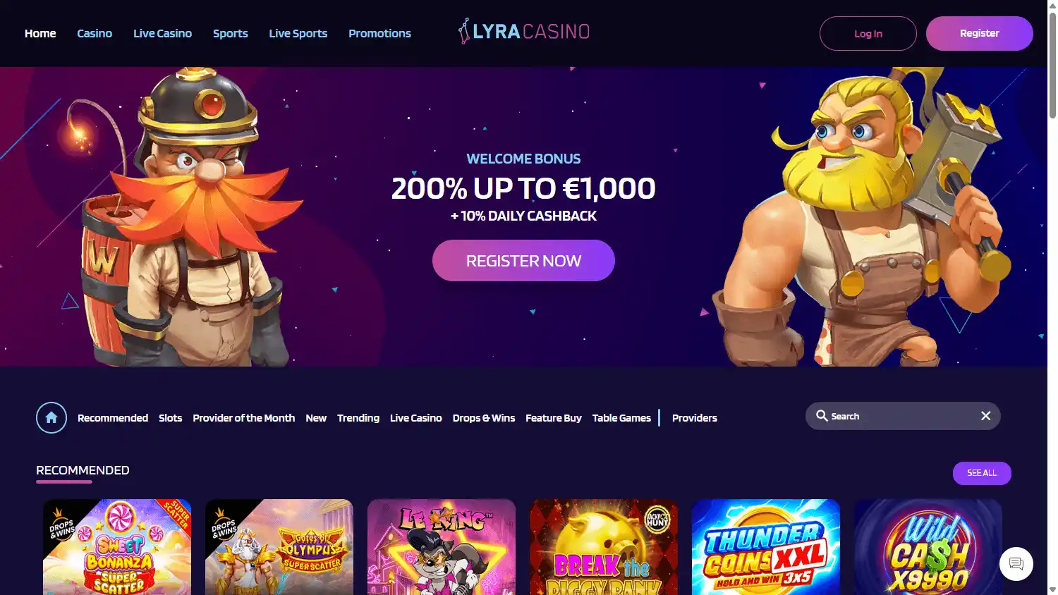 LyraCasino screenshot 1
