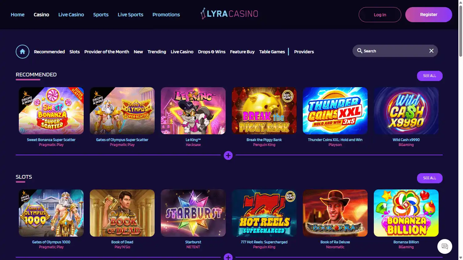 LyraCasino screenshot 2