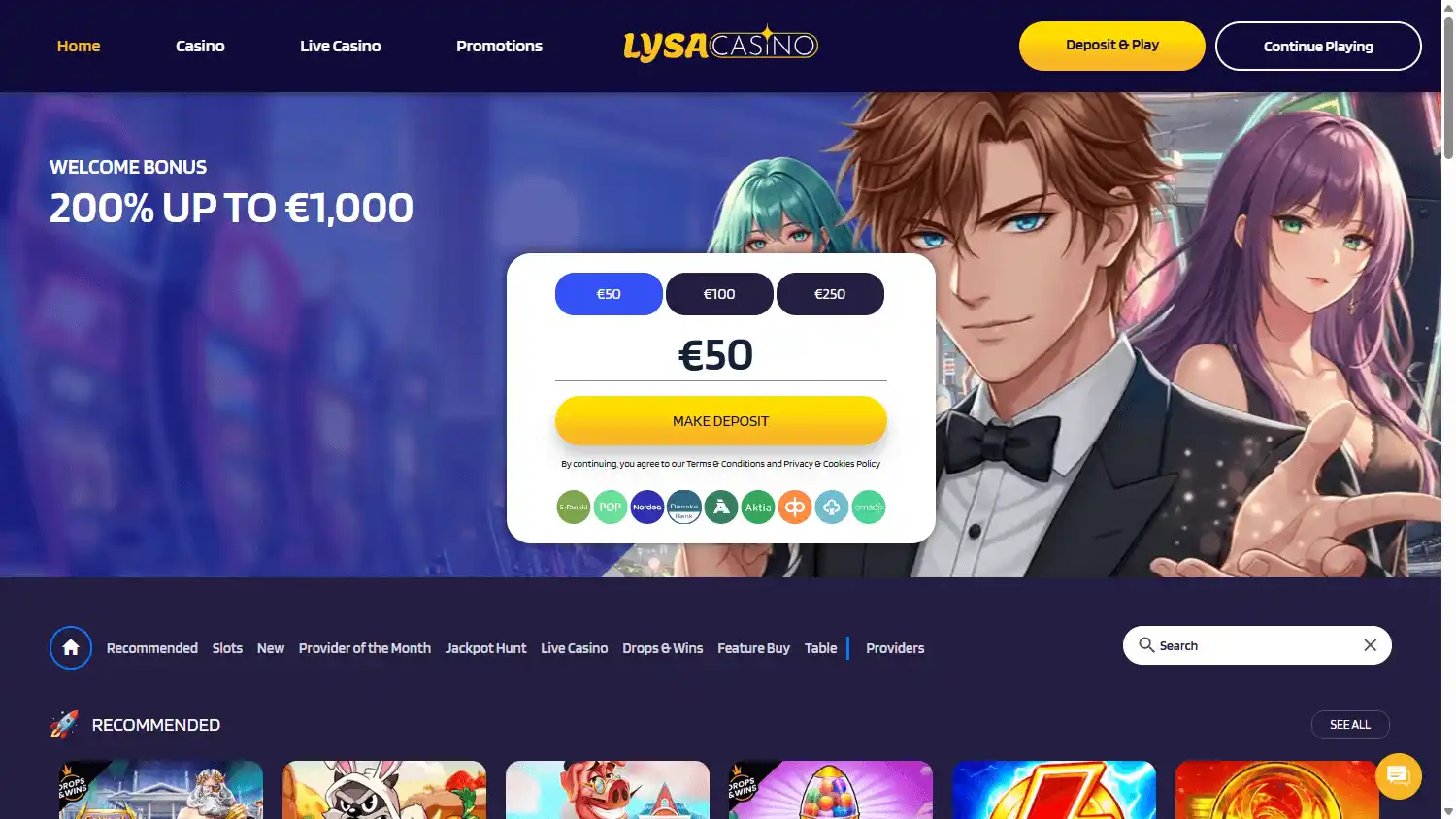 LysaCasino screenshot 1