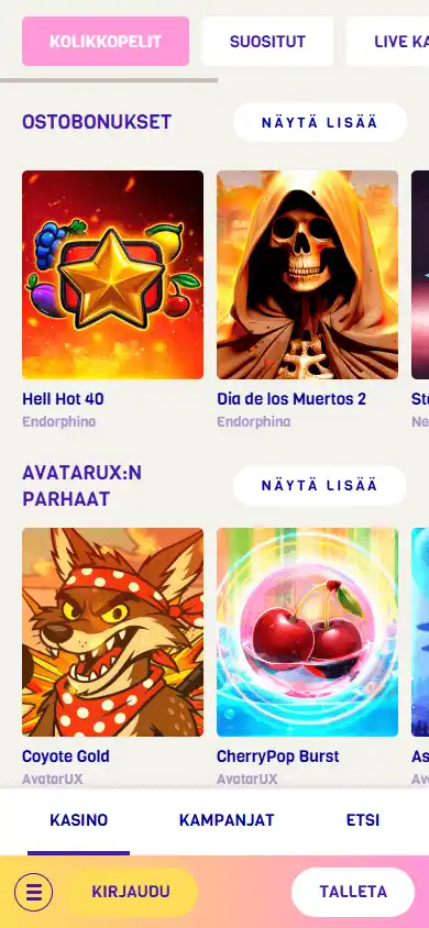 Lysti Casino screenshot 5