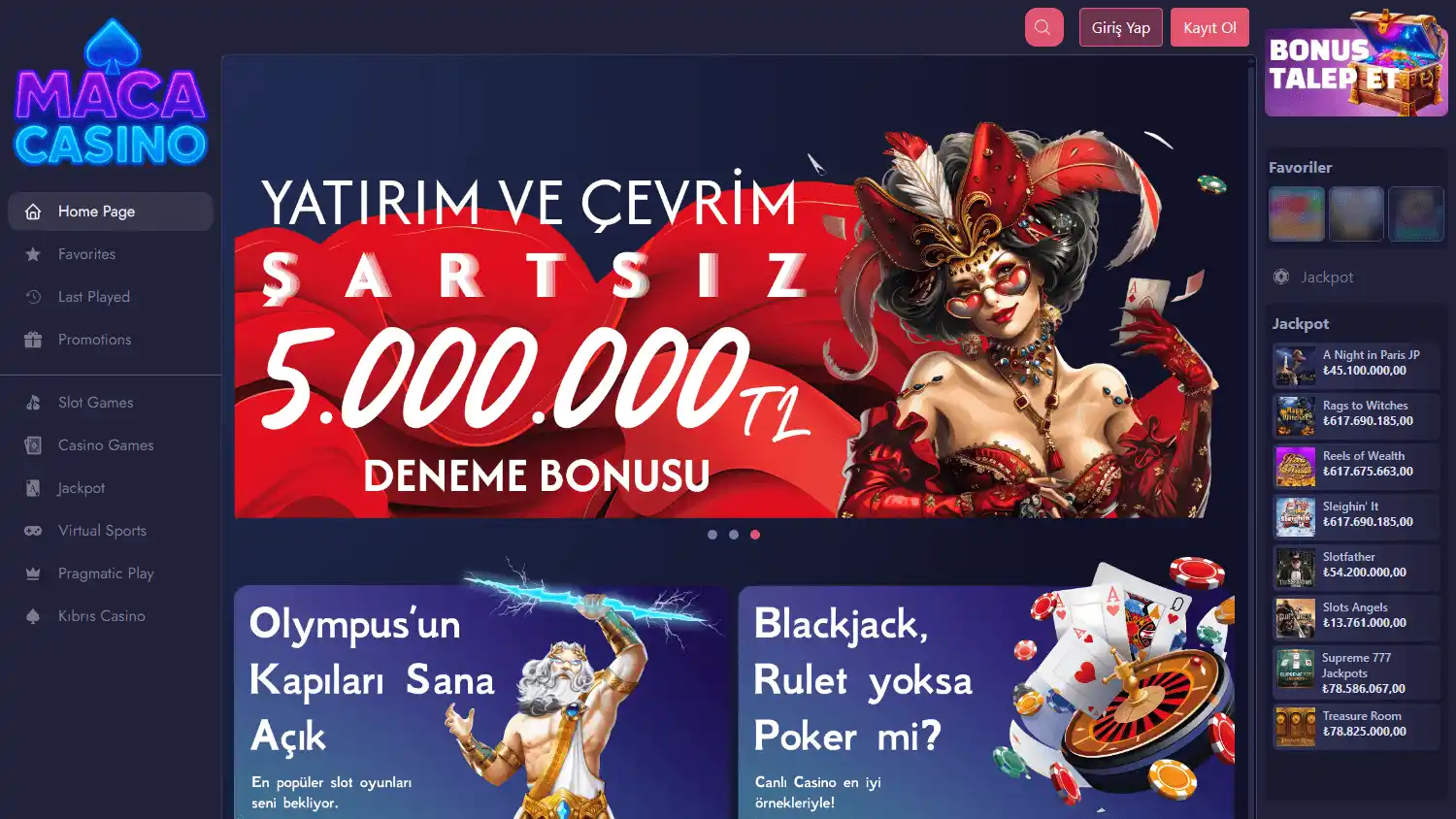 Maca Casino screenshot 1