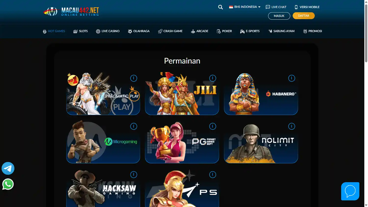 MACAU442.NET Casino screenshot 2