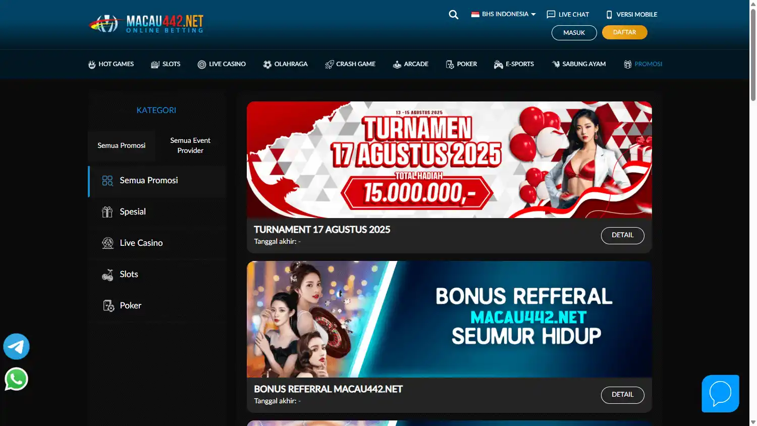 MACAU442.NET Casino screenshot 3
