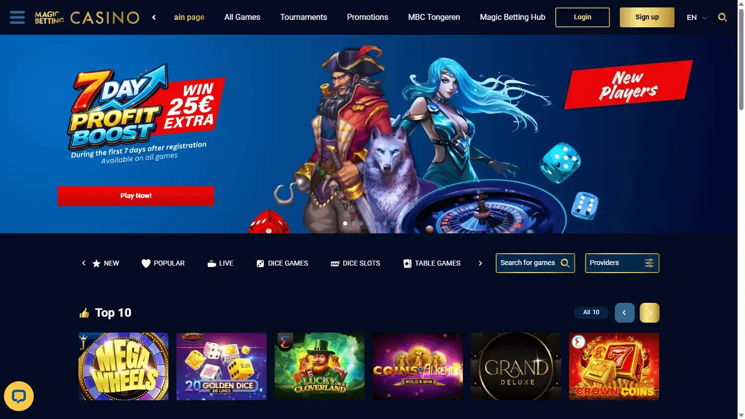 Magic Betting Casino BE screenshot 1