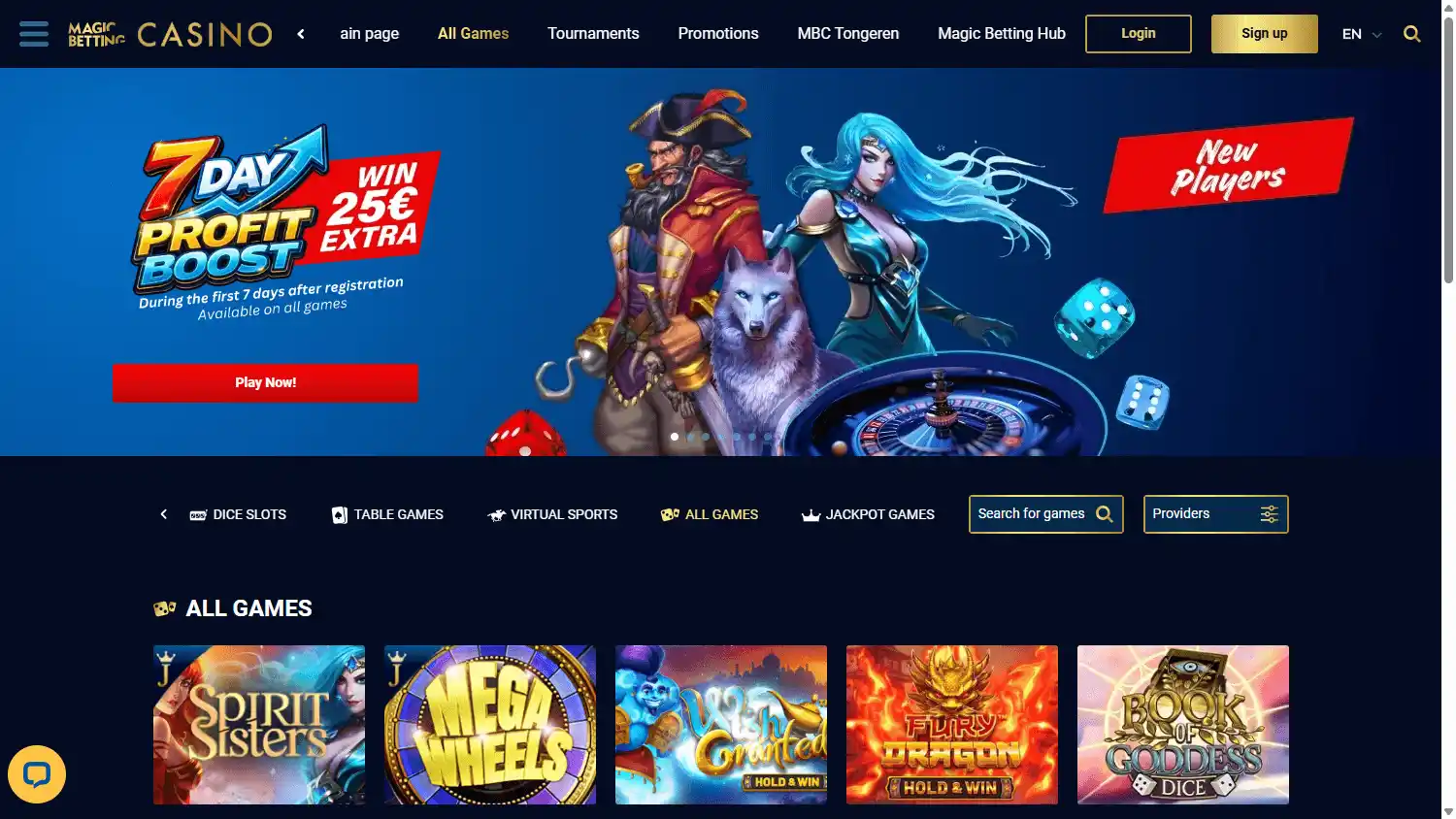 Magic Betting Casino BE screenshot 2