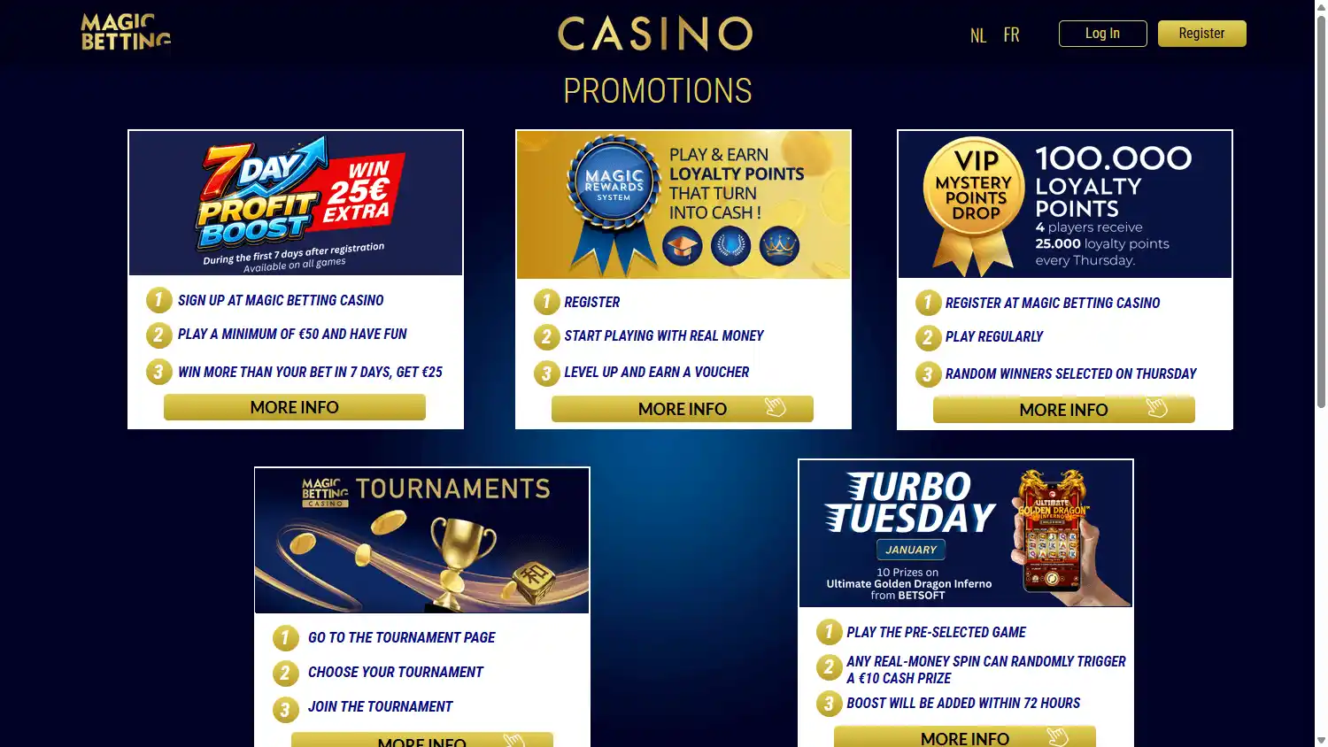 Magic Betting Casino BE screenshot 3