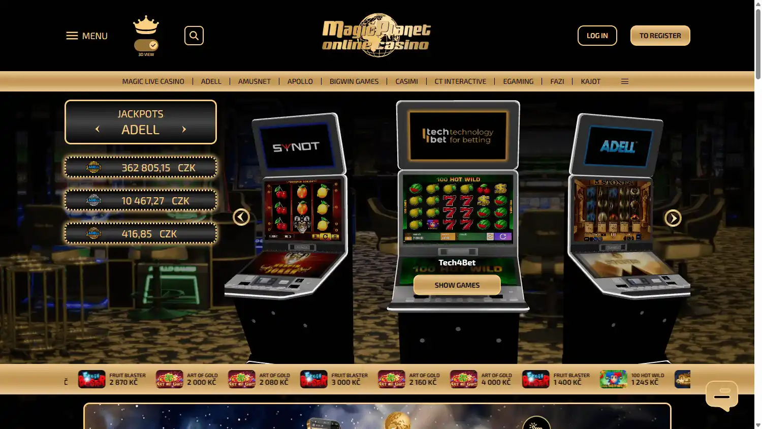 Magic Planet Online Casino screenshot 1
