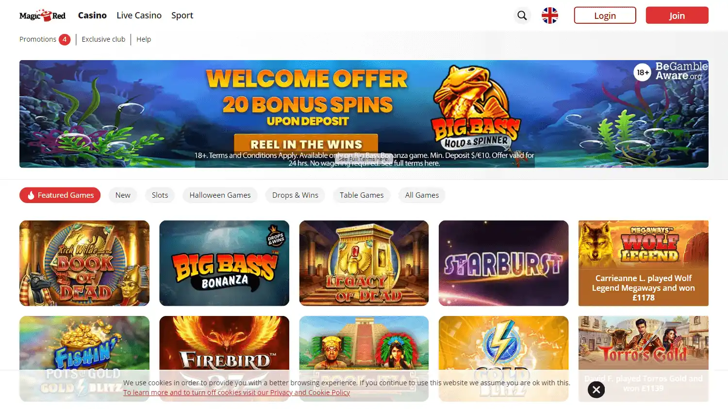 Magic Red Casino screenshot 1