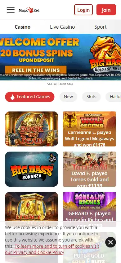 Magic Red Casino screenshot 2
