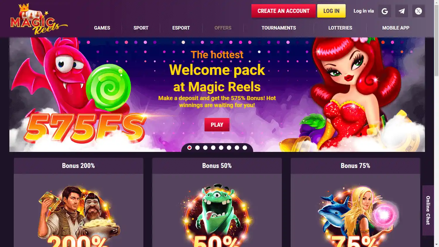 Magic Reels Casino screenshot 3