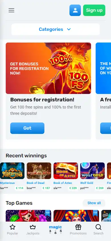 Magic365 Casino screenshot 4