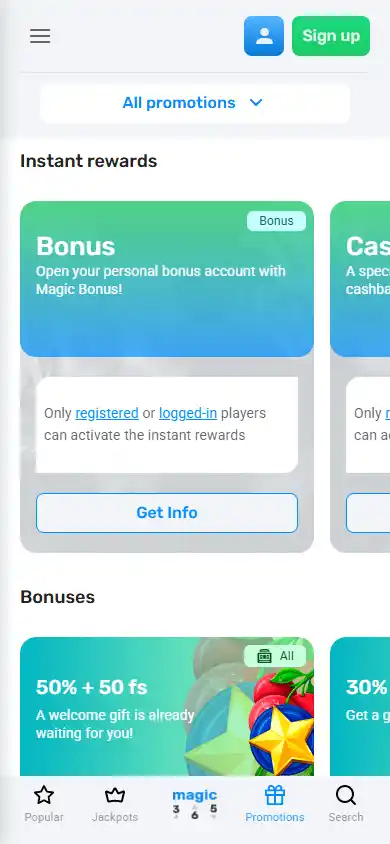 Magic365 Casino screenshot 6