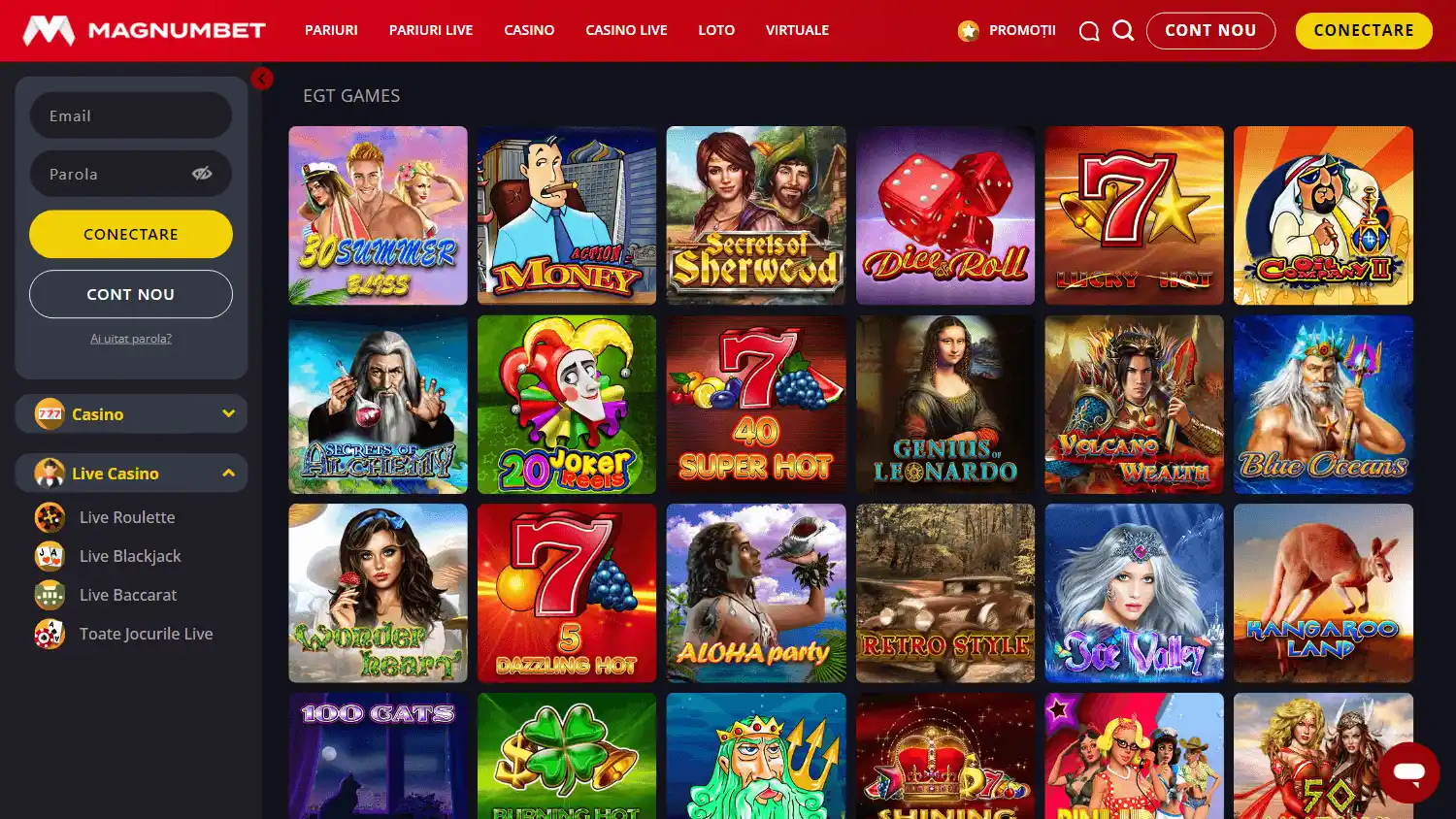 Magnumbet Casino screenshot 2