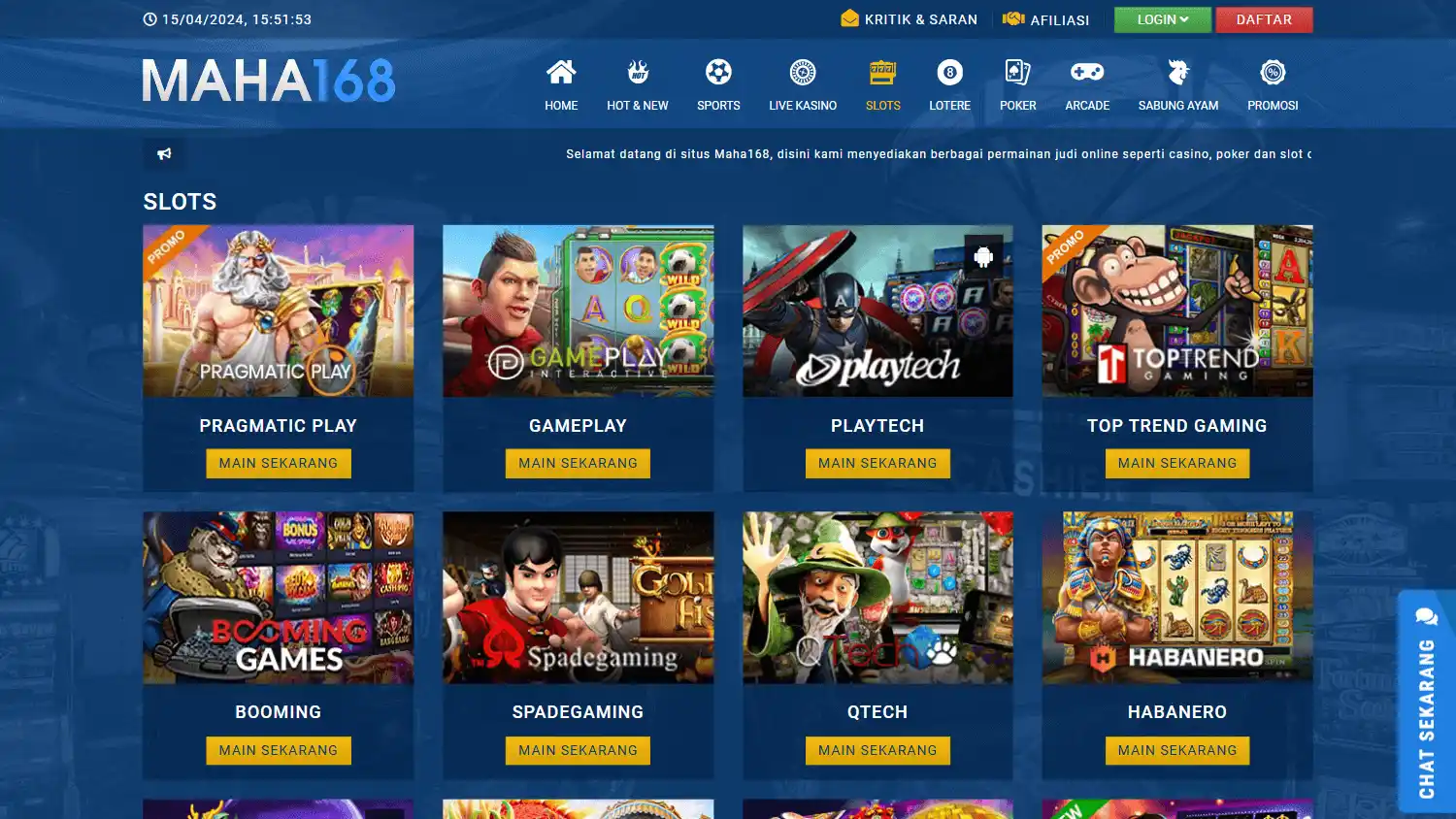 MAHA168 Casino screenshot 2