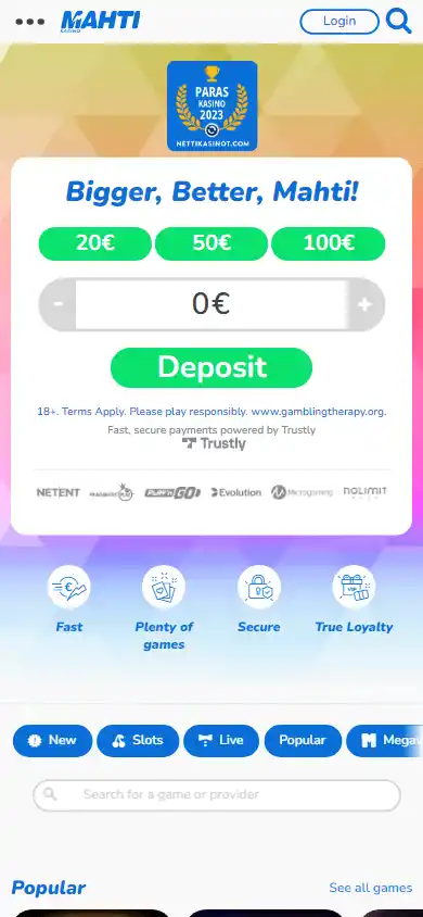 Mahti Casino screenshot 2