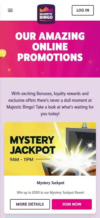 Majestic Bingo Casino screenshot 5