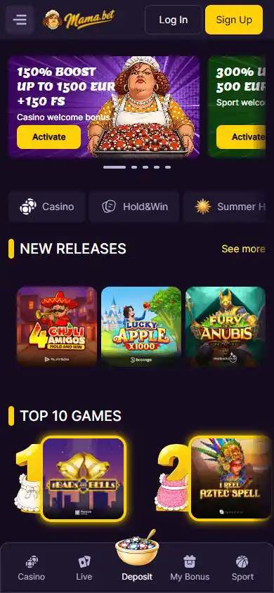 Mama.bet Casino screenshot 4
