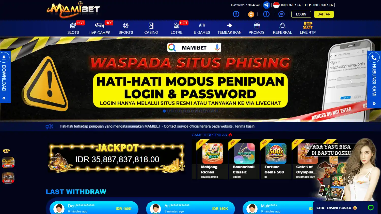 MAMIBET Casino screenshot 1