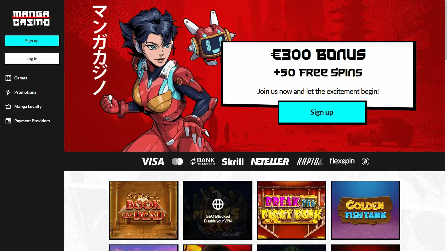 Manga Casino screenshot 1