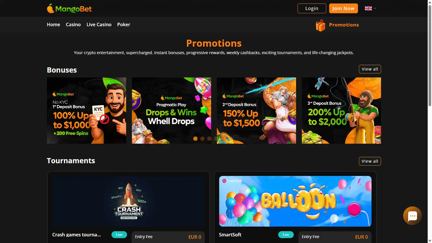 MangoBet Casino screenshot 3