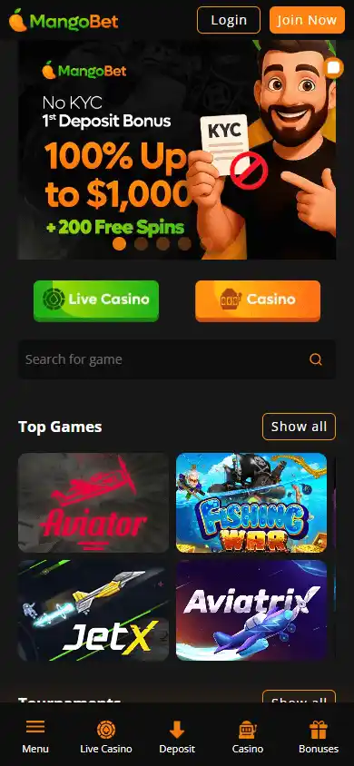 MangoBet Casino screenshot 4