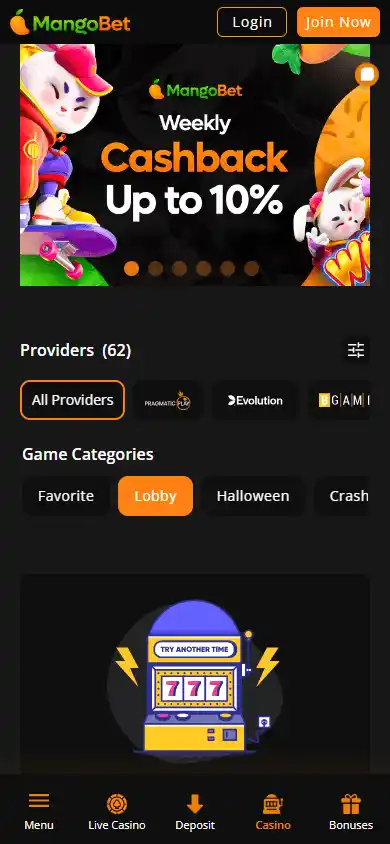 MangoBet Casino screenshot 5