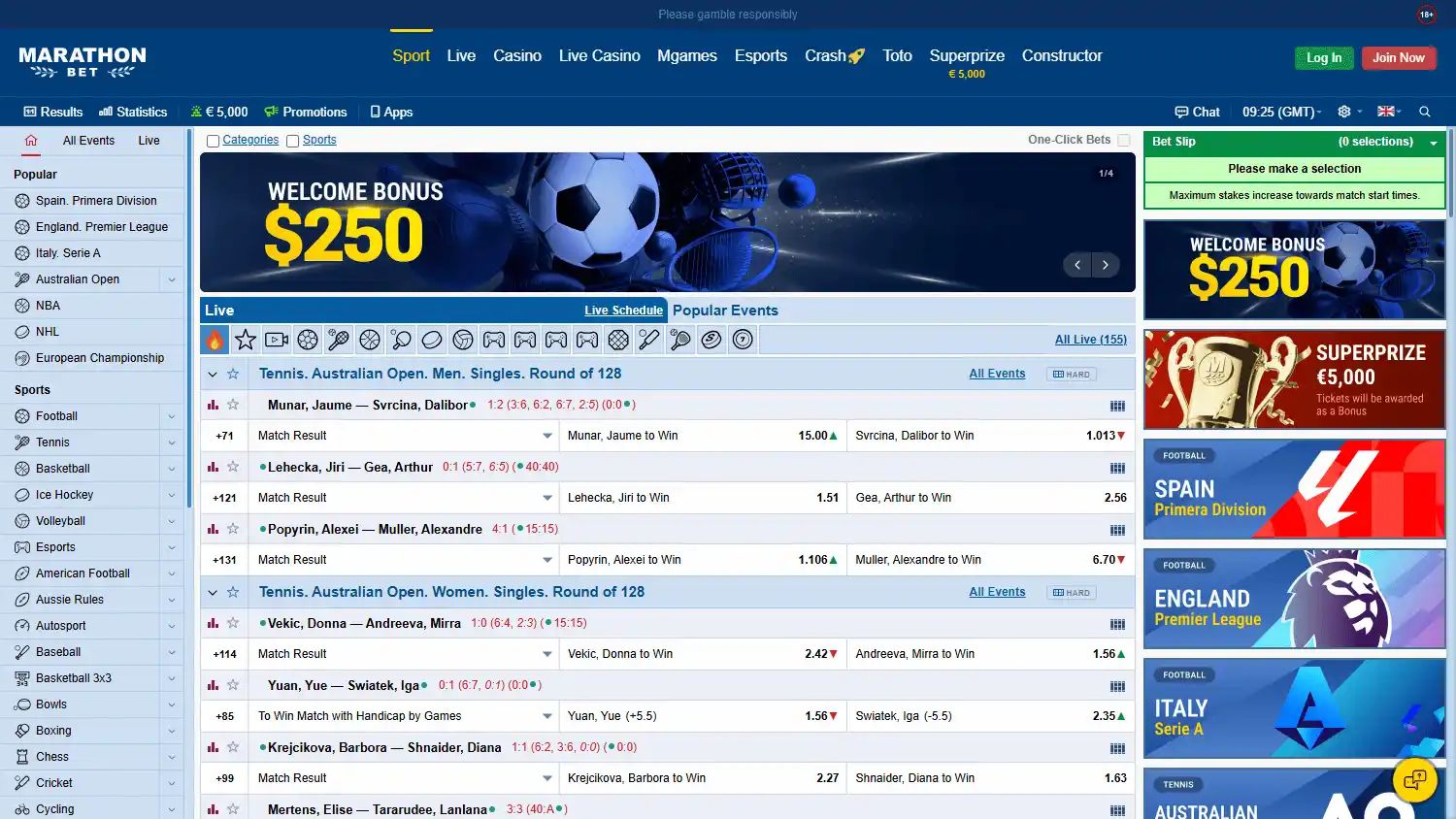 Marathonbet Casino screenshot 1
