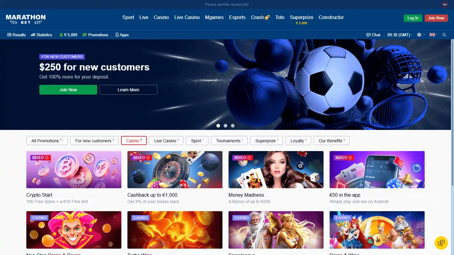 Marathonbet Casino screenshot 3