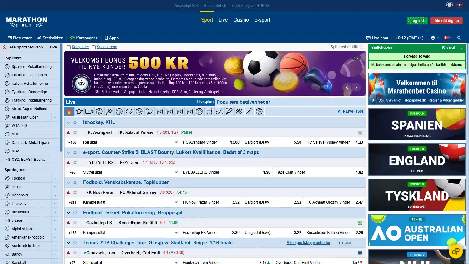 Marathonbet Casino screenshot 1