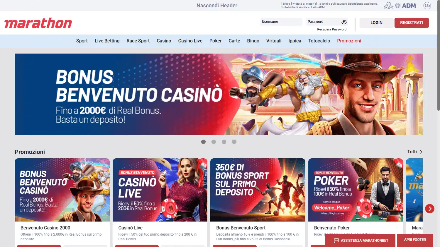 Marathonbet Casino IT screenshot 1