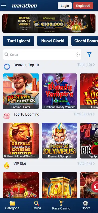 Marathonbet Casino IT screenshot 5