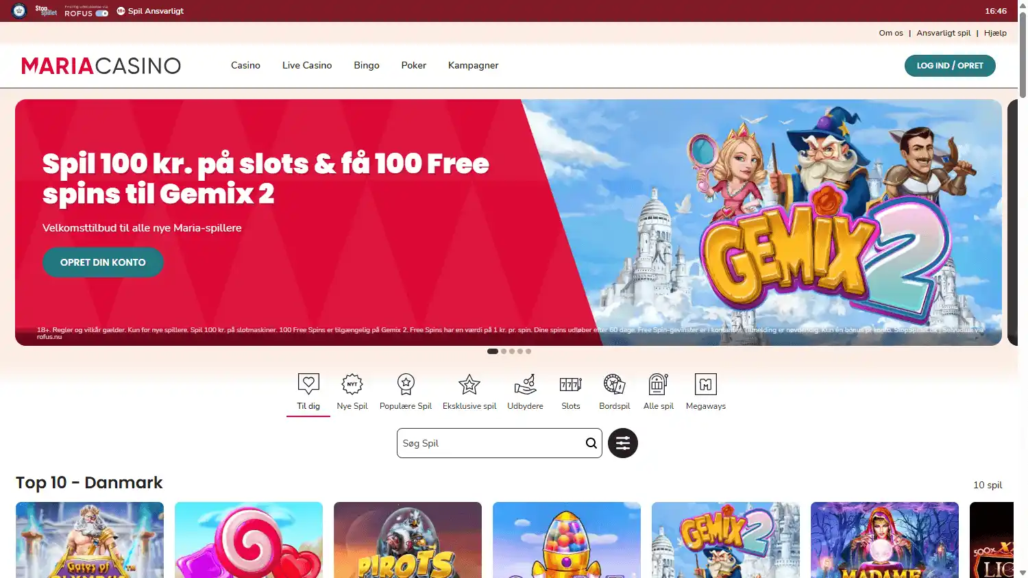 Maria Casino DK screenshot 1