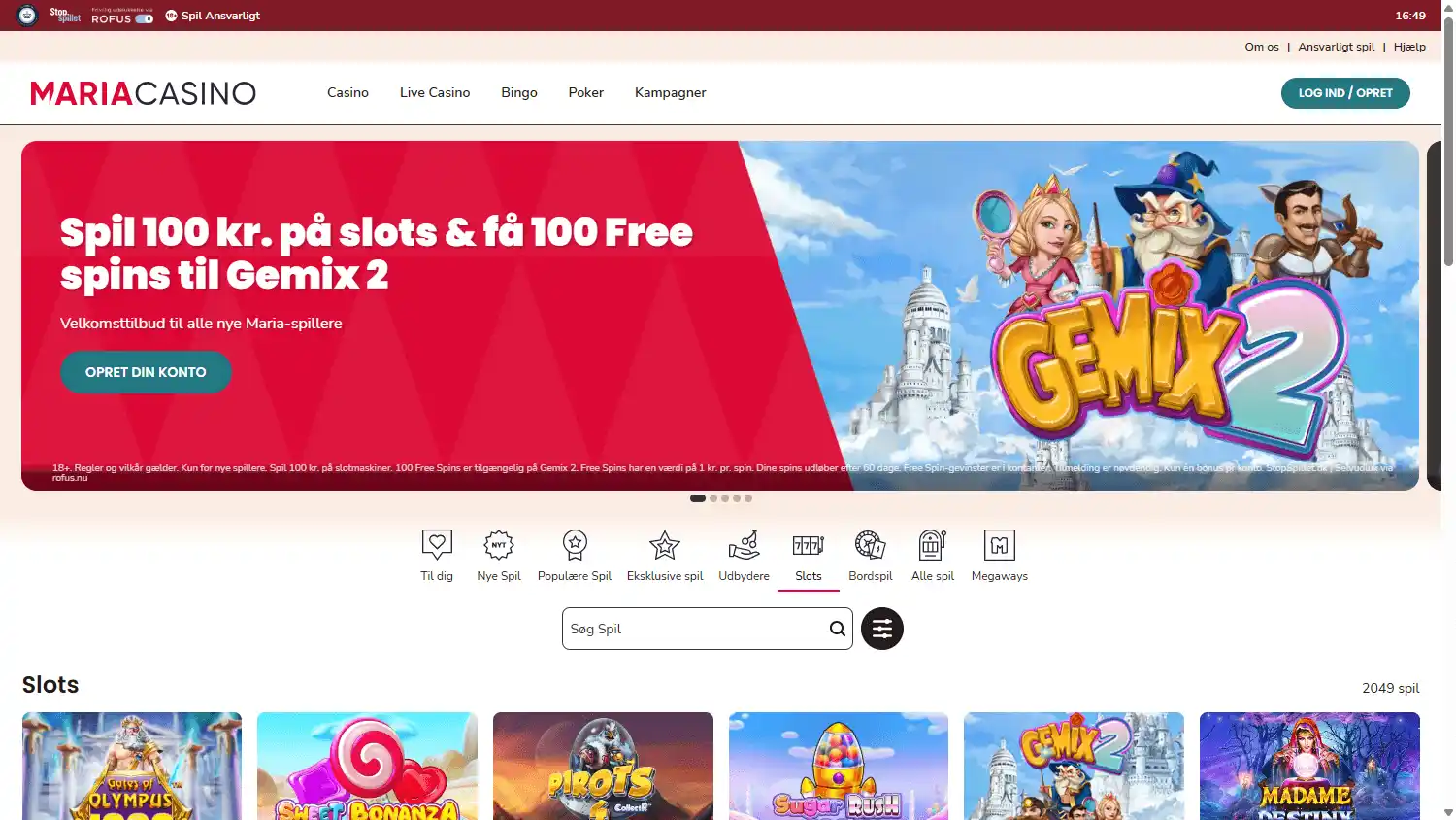 Maria Casino DK screenshot 2