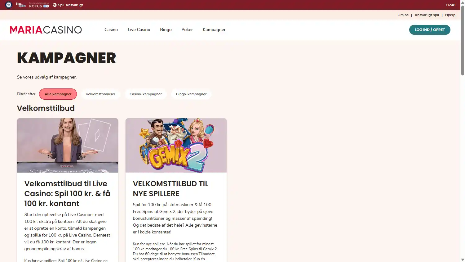 Maria Casino DK screenshot 3